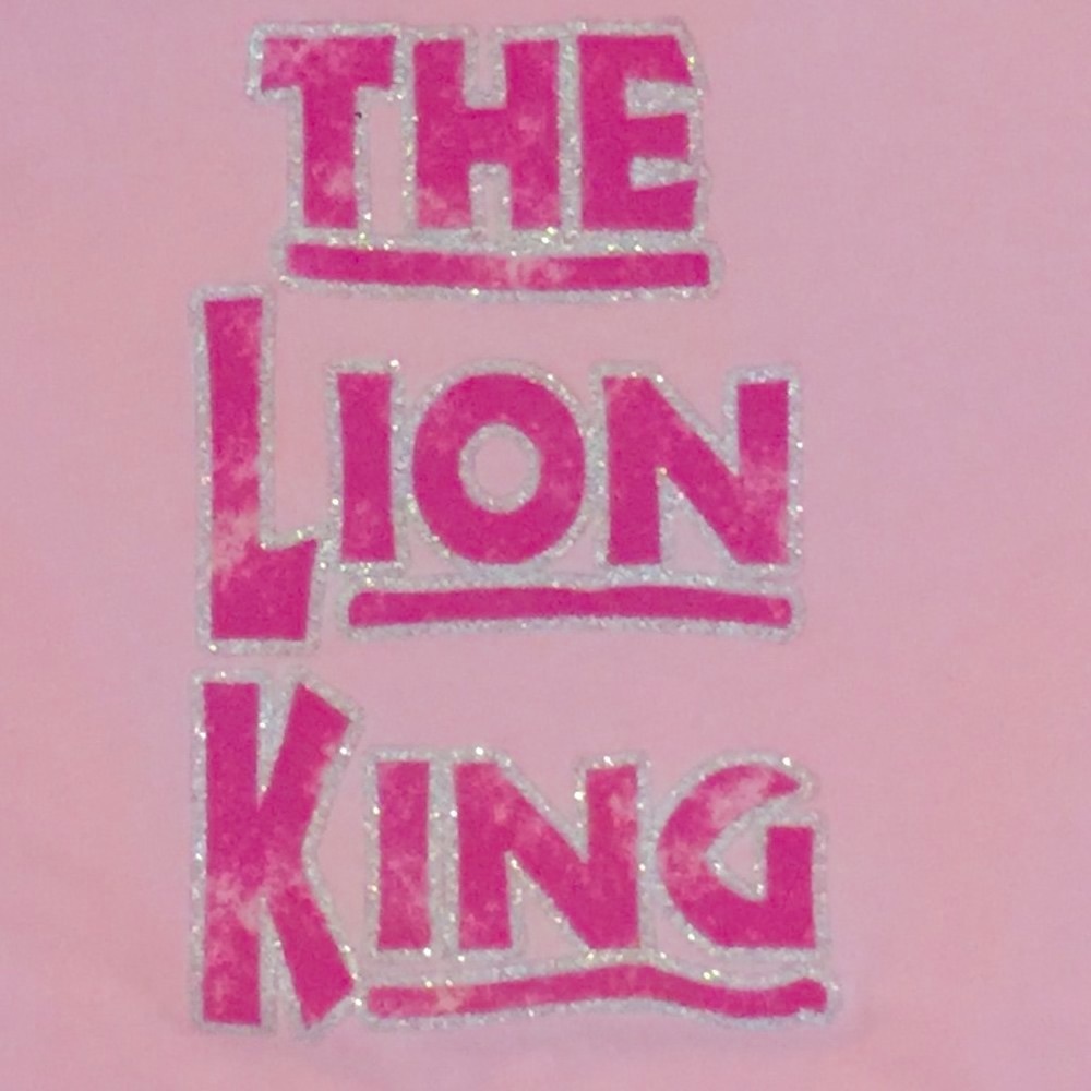 The Lion King, Glitter Ink, Pink Youth Tee, NWT